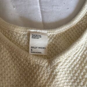 cream knitted crop top